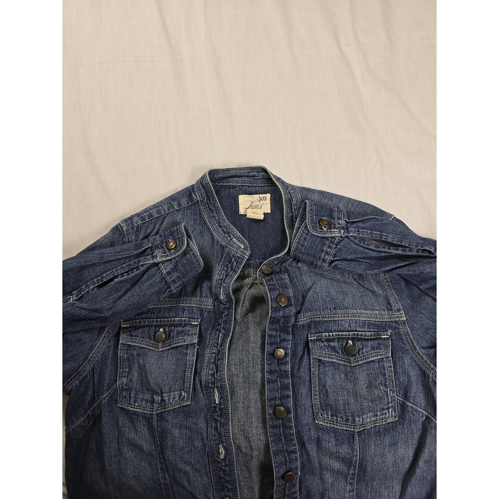Levi's Shirt Womens Small Blue Denim‎ Snap Front Long Sleeve Tunic Western Top